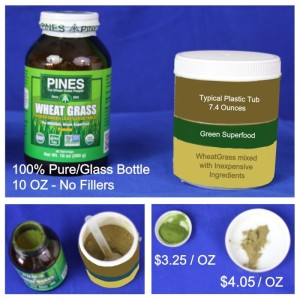 Tubs are Grossly Inappropriate for Green Super Foods & Cost More Per Serving