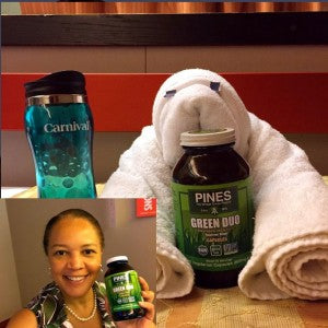 Nurse Loves to Travel with Green Duo Capsules